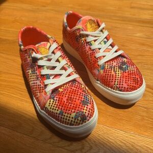 Kurt Geiger Red and Gold Sneakers